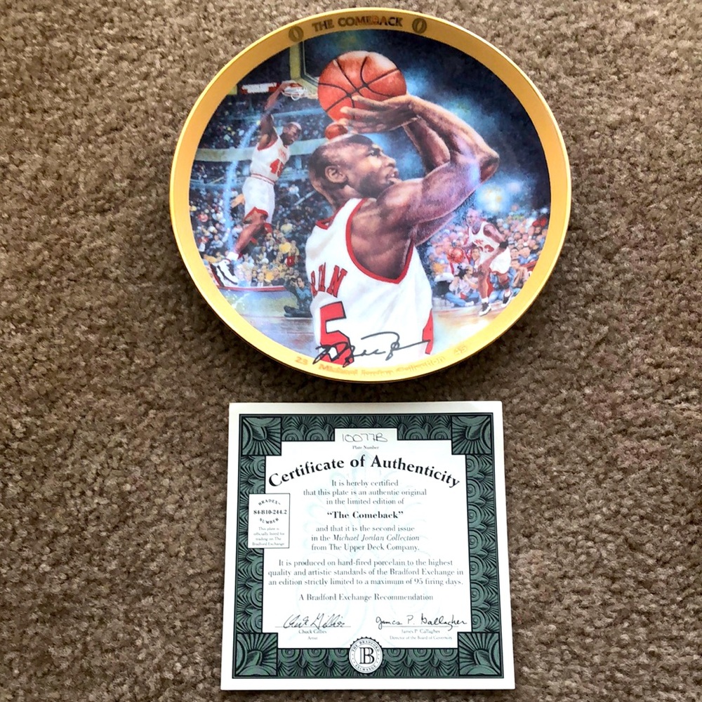Michael Jordan UPPER DECK "THE COMEBACK" Plate